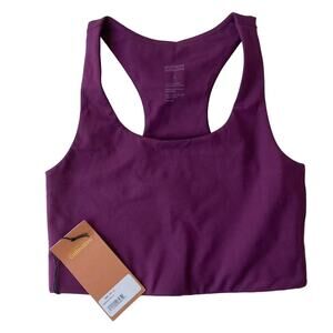 Girlfriend Collective NEW Paloma Racerback Bra - Plum Purple - Small